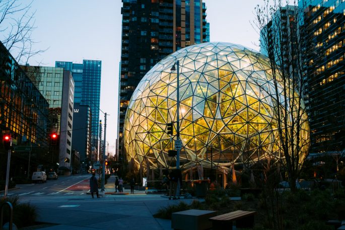 Amazon dome in downtown Seattle